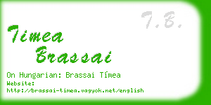 timea brassai business card